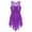 Purple, variant on TiaoBug Kids Girls Sequins Sleeveless Mesh Ballet Leotard Modern Lyrical Dance Dress Criss-Cross Back Skating Dress Purple 6