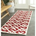 thumbnail image 3 of SAFAVIEH Chatham Jackson Geometric Wool Area Rug, Red/Ivory, 6' x 9', 3 of 10