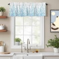 thumbnail image 2 of Light Blue Polka Dot Valance Curtain for Windows Abstract Watercolor Blue Teal Green Rod Pocket Curtain Valances Short Window Treatments Panels for Kitchen Bathroom Laundry Room Basement 56 x 16 Inch, 2 of 9