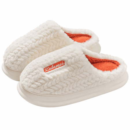 

Wish Women s Memory Foam Slippers Comfort Wool-Like Plush Fleece Lined House Shoes for Indoor & Outdoor（size:7.5-8） S2002