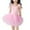 Hot Pink, variant on CHEEREAM Toddler Girls Dance Tutu Dress Little Girls Ballet Ruffle Sleeve Irregular Tulle Princess Birthday Party Formal Dresses 2-6 Years Black 4-5 Years