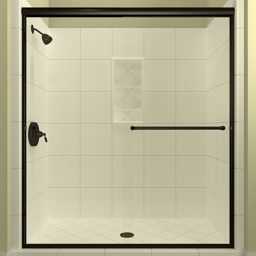 Arizona Shower Door ES16076AOBCLR 76.38 x 60 in. ESE Euro Enclosure Shower Door with Showerhead Right - Oil Rubbed Bronze