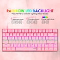 thumbnail image 4 of AK33 Mechanical Keyboard, Wired Rainbow Backlit USB Gaming Mechanical Keyboard For Gamers(Blue switch), 4 of 8