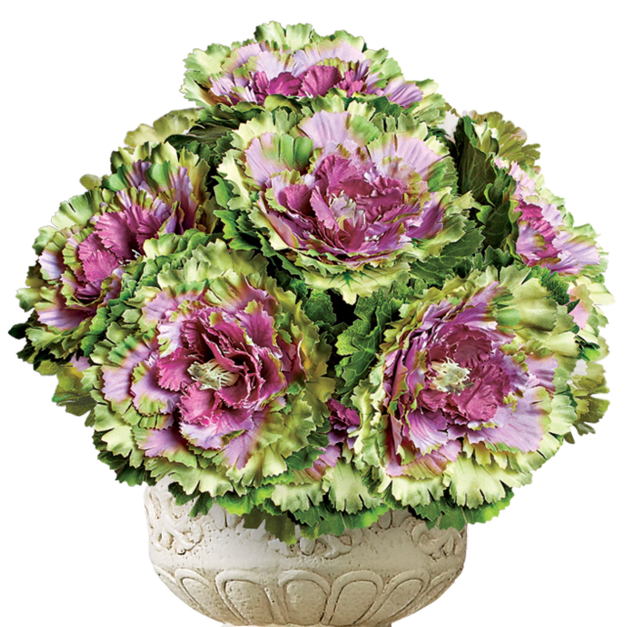 Artificial Purple Cabbage Roses Use Separately for Smaller Arrangements