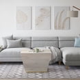 thumbnail image 6 of Simpli Home Abba 28 inch Wide Solid Mango Wood Modern Square Coffee Table in White Wash, Fully Assembled, 6 of 7