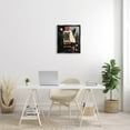 thumbnail image 2 of Vintage Electric Guitar Music Notes Vintage Graphic Art Jet Black Framed Art Print Wall Art, 2 of 6
