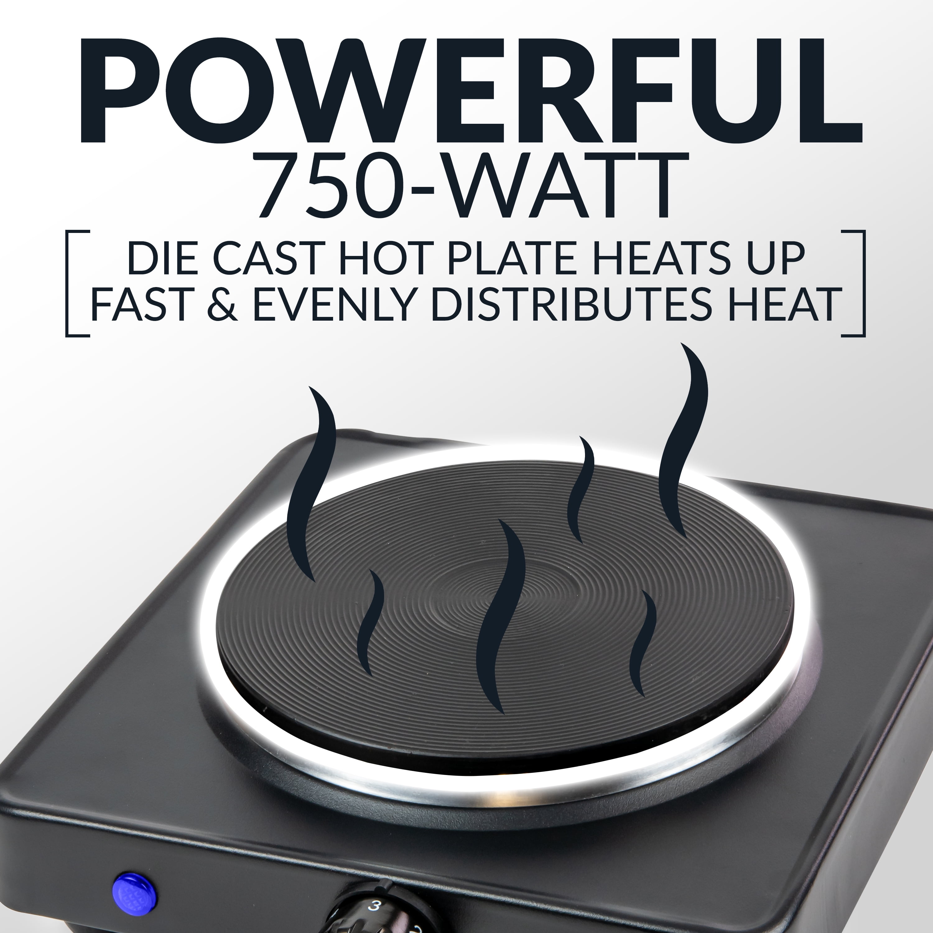 HomeCraft HCSB75BK Single Burner Hot Plate
