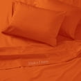 thumbnail image 4 of Egyptian Cotton Sheets King (76" x 80") Size Sheet Set, 4-PCs Bed Sheets, Bedding Sheets & Pillowcases, King Size, Fits 9-12" Deep Pocket Sheets, 600-TC Cotton Sheets, Orange, 4 of 8
