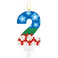 thumbnail image 1 of Tropical Cartoon Birthday Number Candle, Cartoon Flower Summer Blue and Red Candle Topper Fun & Colorful Cake Topper for Hawaiian Party Decorations Perfect for Kids‘ Birthday Cake (2), 1 of 7
