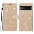 thumbnail image 6 of For Google Pixel 7A Case Bling Glitter Shiny Magnetic Closure Luxury PU Leather RFID Blocking Wallet Card Holder Hand Strap Folio Kickstand Flip Case Women Girls For Google Pixel 7A, Gold, 6 of 7