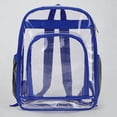 thumbnail image 5 of Transparent Clear School Backpack, Water-Resistant PVC Plastic, Backpack and Pencil Case Set Reinforced Shoulder Straps Back to School M Blue, 5 of 6