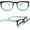 Tortoise with Aqua, variant on OPTIPAK Tilt-X1 Reading Glasses for Women & Men – Adjustable Readers, Lightweight Durable Frames – Comfortable Vision for Reading & Computer Use (Pack of 1)