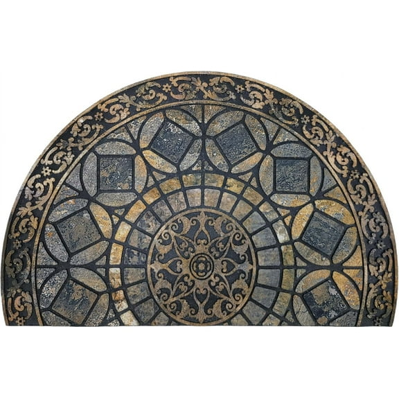 Entrance Door Mat Large 24 x 36 Inch Entry Way Doormat Front Door Rugs Outdoors Heavy Duty Welcome Mat Non Slip Rubber Back Low Profile for Garage, Patio, High Traffic Area, Grey