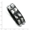 thumbnail image 2 of 1928 Jewelry Black-plated Frame Grey Epoxy Faceted Stones Stretch Bracelet, 2 of 2
