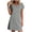Gray, variant on Women's Short Sleeve T-Shirt Dress Summer Round Neck Basic Mini Dress Casual Pleated Beach Dresses Spring Fashion Outfits