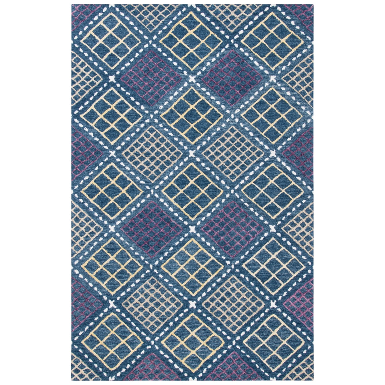 SAFAVIEH Metro Kaylee Geometric Area Rug, Blue/Yellow, 8' x 10'