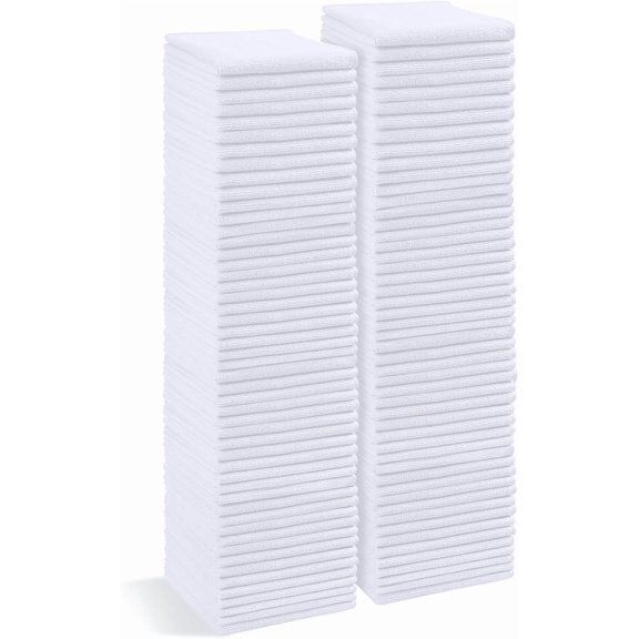 Blue Microfiber Cleaning Cloth, 50 Pack Cleaning Towels for Kitchen, Lint Free, Scratch-Free, Highly Absorbent, and Reusable Cleaning Rags for House, Window and Glass, Cars, 11.5 X11.5 inch