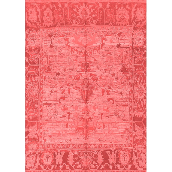 Ahgly Company Indoor Rectangle Oriental Red Traditional Area Rugs, 7' x 10'
