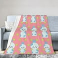thumbnail image 1 of ZICANCN Anti-Pilling Flannel Bed Throw Blankets Bunny Rabbit Easter , Couch Ultra Soft Micro Fleece Sofa Bed Camping Travel Blanket for Adults 40"x30", 1 of 8