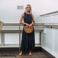 thumbnail image 2 of Mode Femmes Sans Manches Pois Parti Bodycon Été Plage Longue Robe Maxi, 2 of 4