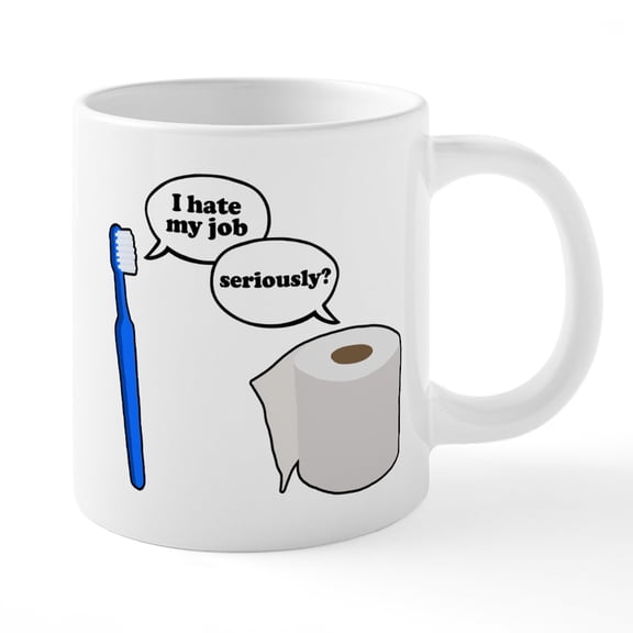 CafePress - I Hate My Job - 20 Oz White Ceramic Mega Mug