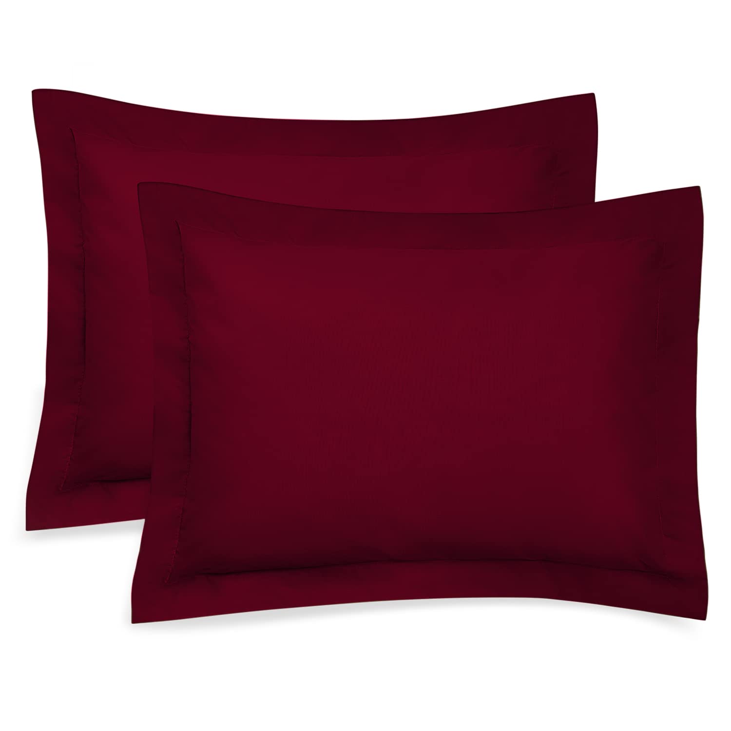 Burgundy Pillow Sham, Standard Size Pillow Cover Decorative Maroon