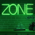 thumbnail image 2 of Letter Neon Lights, LED Neon Night Light Neon Lights Wall Decorative Night Light for Kids Bedroom Battery USB Operated Green, 2 of 8