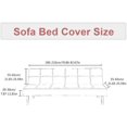 thumbnail image 4 of Armless Futon Slipcover Folding Sofa Cover Stretch Elastic Couch Furniture Protector for Foldable Futon Sofa Bed Without Armrests (Black Grey), 4 of 9