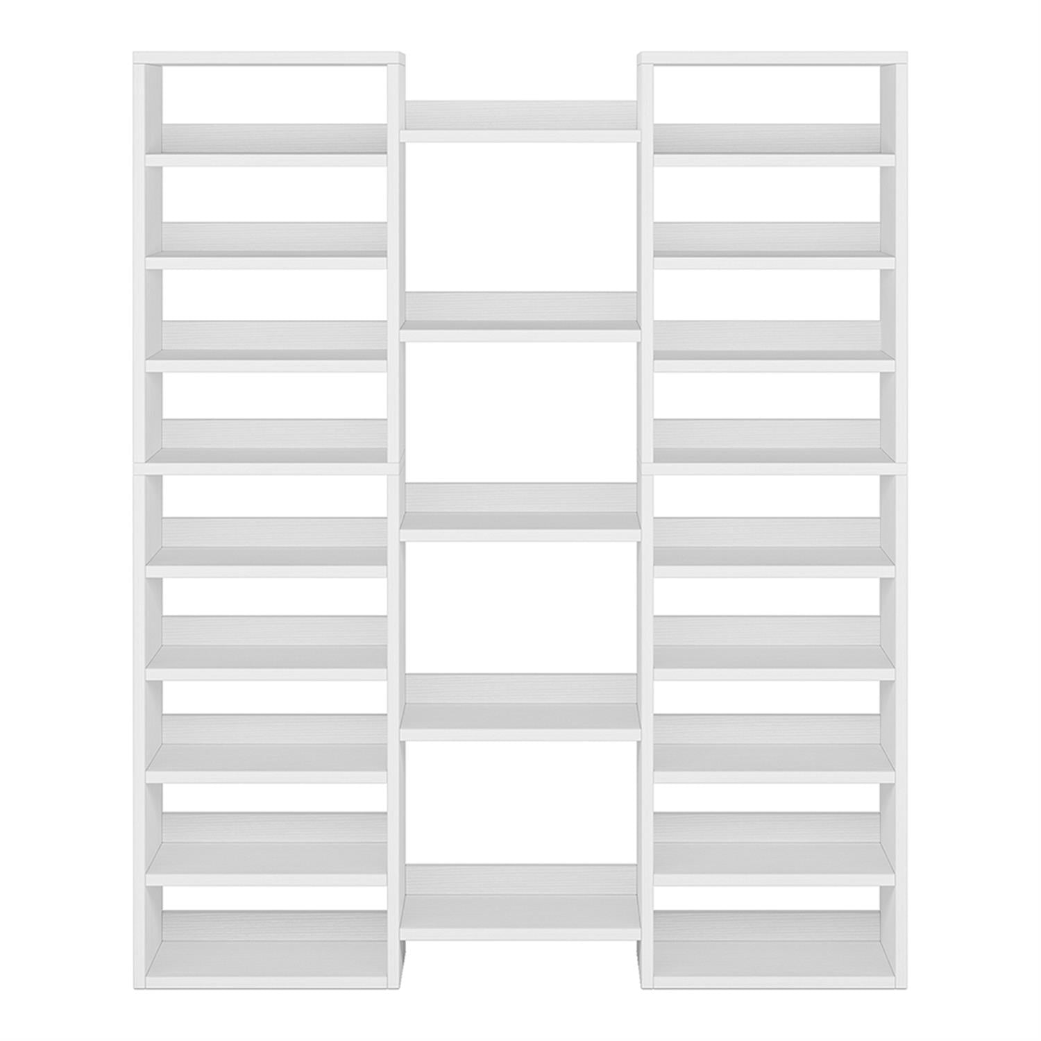 Demi Bonn Elegant Wooden Shoe Storage Cabinet, Space-Saving Solution with Cubbies for 23 Pairs, Freestanding Shoe Rack Organizer, White