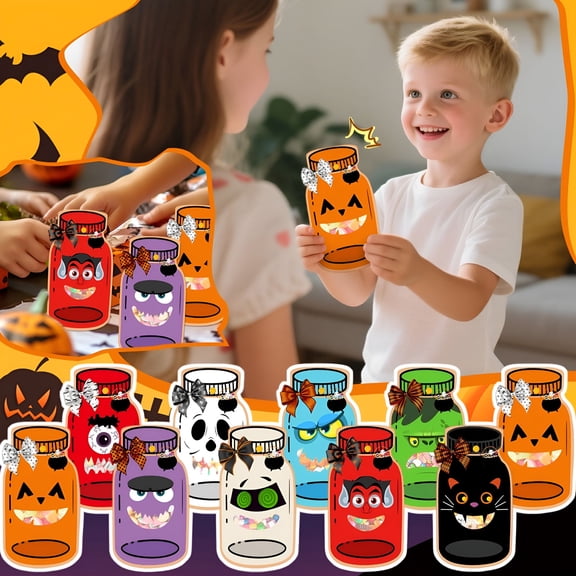 ACDANC 9PC Halloween Party Decorations Halloween Candy Bags for Party Favors Candy Small Candy Bags Halloween Candy Bags Treat Bags