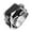 Black, variant on Men's Stainless Steel Silver Plated Domineering Dragon Head Claw Red Square Gem Stone Ring Vintage Punk Gothic Biker Red Size 9