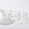 thumbnail image 5 of Corona real medieval Tiara Tiara Rey Corona Accesorio de disfraz Pieza de pelo para hombres, Plata JM, 5 of 5