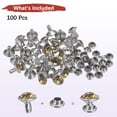 thumbnail image 4 of Uxcell Clear Rhinestone Rivets 0.31 inch 100 Pcs Crystal Rivets Use for DIY Craft Making Yellow Studs for Clothing, 4 of 7