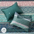 thumbnail image 5 of Regency Heights Boho Floral 3 Piece Quilt Set, Lightweight Reversible Patchwork Quilt Bedding Set with Pillowcases, Soft Breathable Bedspread for All Season, Green, Full/Queen, 5 of 7