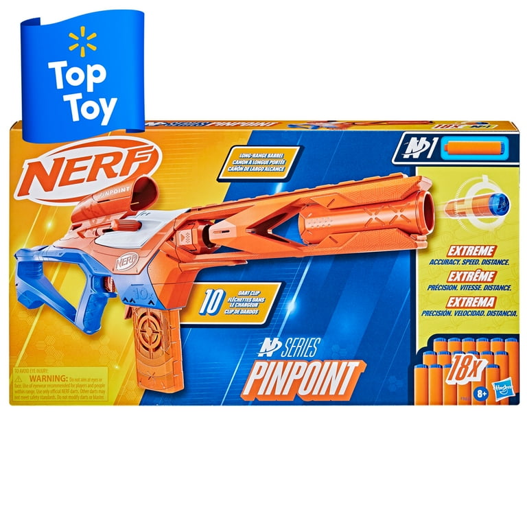 Nerf N Series Pinpoint Blaster, Clip, 18 Nerf N1 Darts Compatible Only with Nerf N Series Blasters