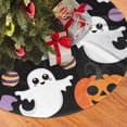 thumbnail image 3 of Christmas Tree Skirt 30" cute halloween (3) Xmas Tree Skirts Mat for New Year Holiday Christmas Party Decorations, 3 of 5