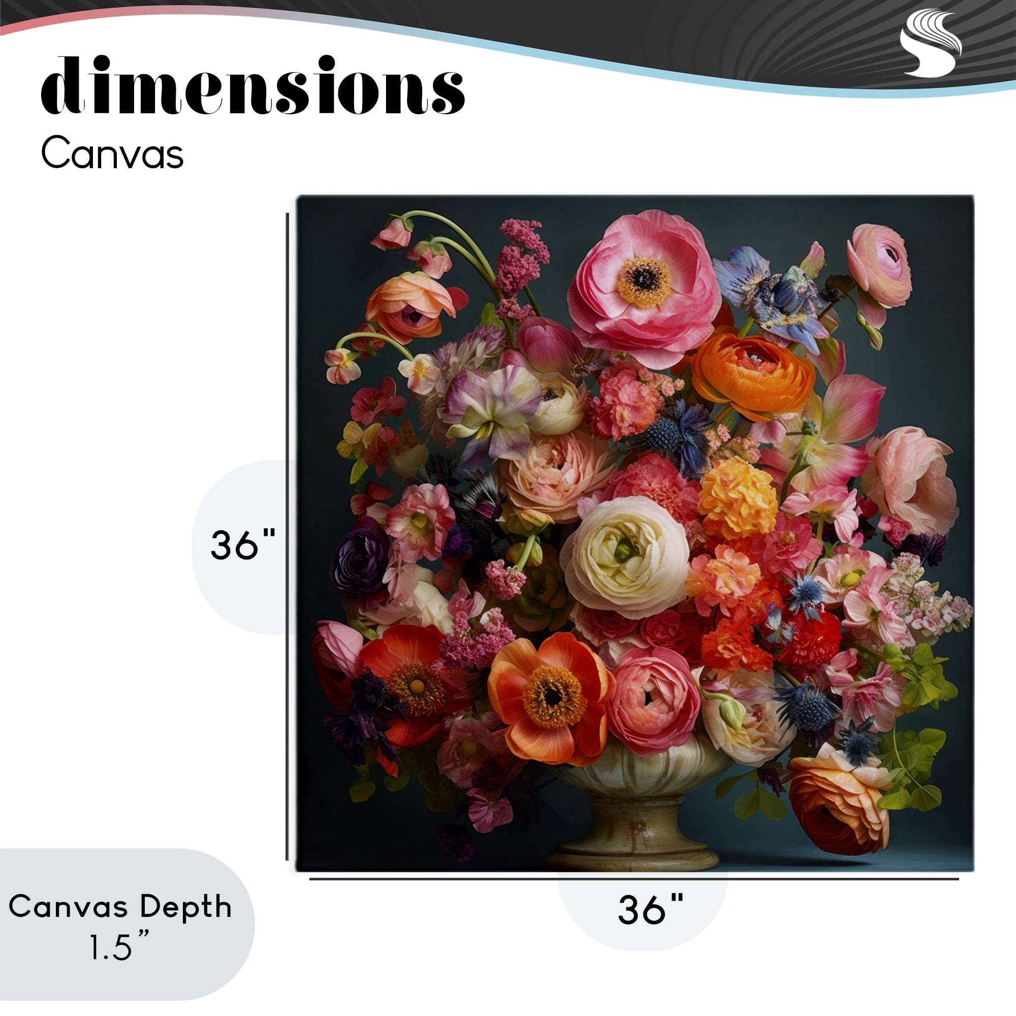 Stupell Industries Harmonious Mixed Peonies Canvas Wall Art, design by Lazar Studio