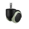 thumbnail image 3 of Office Chair Casters Wheels 2 Inch PU Twin Wheel Universal Standard 11mm Stem Swivel Caster Gray, 3 of 3