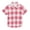 Pink Red Gingham, variant on Dailycode Small Short Sleeve Button Down Shirts Turquoise White Stripe Casual Shirt 3-10 Years