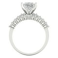 thumbnail image 4 of Clara Pucci 18K White Gold 2.63 Simulated Clear Diamond Engraveable Engagement Ring + Wedding Band Set, 4 of 7