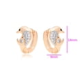 thumbnail image 2 of Arracadas Huggies Niña / Adulto Delfin Swarovski Oro 18K Lam dorado Unitalla, 2 of 7