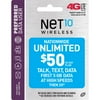 NET10 Wireless $50 30-Day Plan Prepaid Phone Card