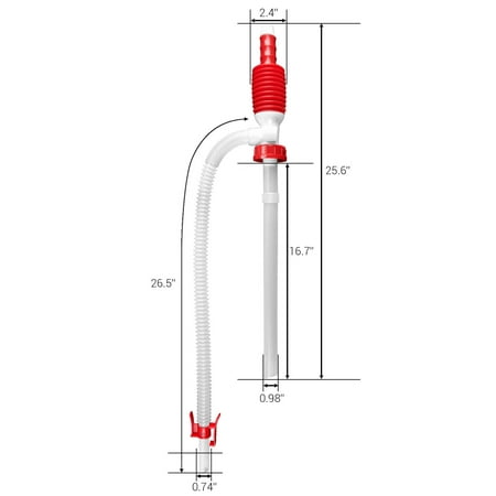 Tera Pump TRM20 Manual Handheld Siphon Pump for light oils, gasoline, kerosene, diesel