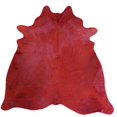 thumbnail image 1 of HomeRoots 334428 Red Dyed Brazilian Cowhide Rug, 1 of 1