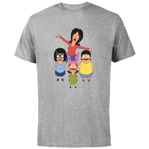 Bob’s Burgers Linda Gene Tina and Louise - Short Sleeve Cotton T-Shirt for Adults - Customized-Athletic Heather