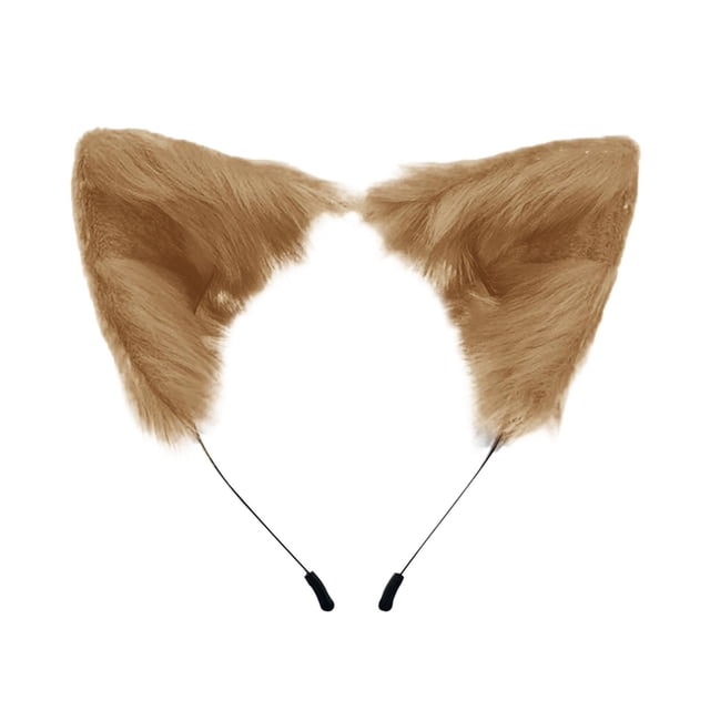 Pinza para orejas de gato hecha a mano con forma de animal de simulación de cosplay