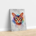 thumbnail image 3 of Watercolor Drip Abyssinian Pop Art Colorful Portrait Artwork Vertical Matte Canvas Poster Cat Lover Kitten Owner Gifts Wall Art Home Decor - 01009, 3 of 5