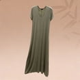 thumbnail image 4 of Blmnix Women's Nightgowns & Sleepshirts Long Nightgowns Sleepshirts Bamboo Nightgowns Nightgown Green Crew Neck Short Sleeve Mumu Nightgown for Women,XXL, 4 of 5