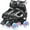 Black, variant on MammyGol Kids Roller Skates for Boys - Blue for Big Kids - Adjustable All Light up Wheels Indoor Outdoor Sports Birthday Gift for Son and Grandson