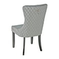 thumbnail image 6 of Home Furniture Sofia Velvet Upholstered Tufted Dining Chair Set - Gray, 6 of 7